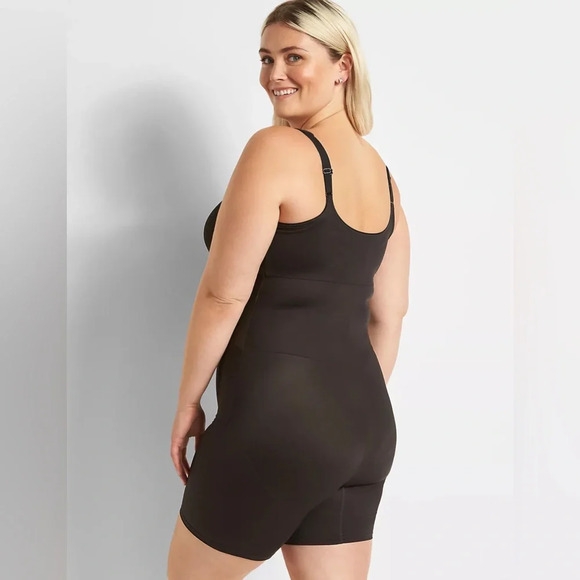 Cacique Open-Bust Thigh Shaper - BLACK - Picture 3 of 5